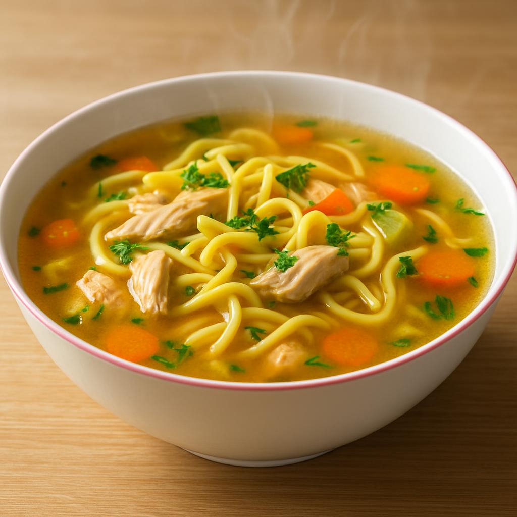 Бульон куриный с лапшой